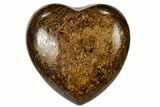 1.4" Polished Bronzite Heart - Photo 3